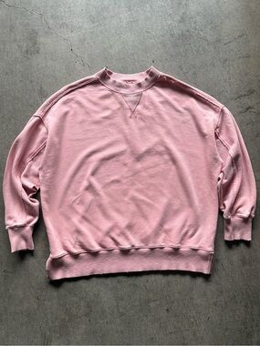 aerie -  Relaxed Crewneck Sweatshirt in Light Salmon - S